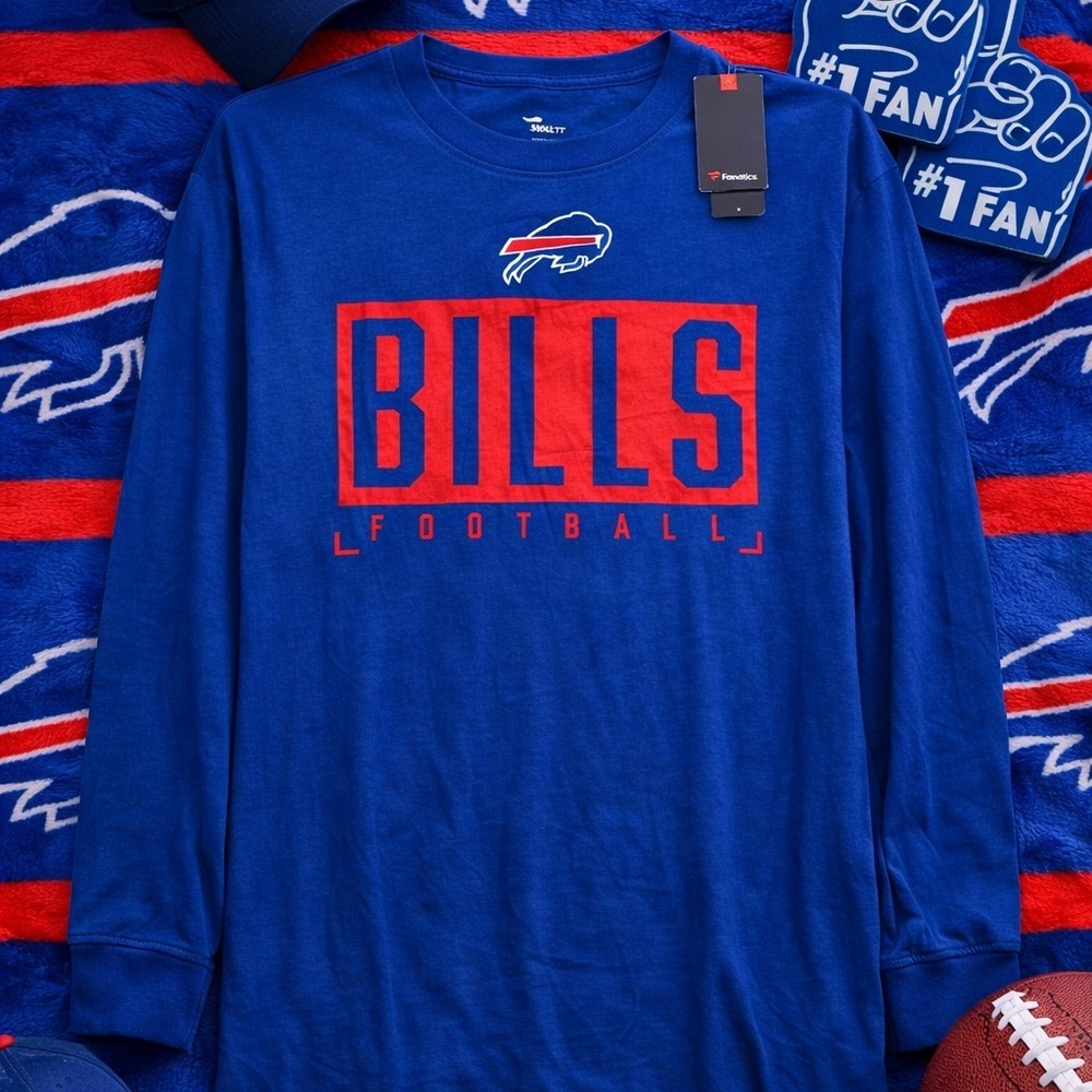 Buffalo Bills Long Sleeve Shirt 3XLT Fanatics NFL Football NWT